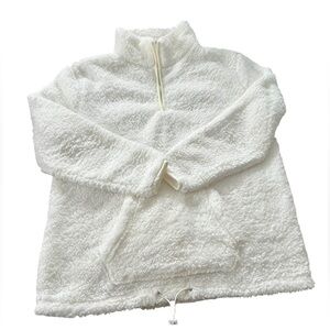 NWOT - Serra Teddy Bear Sherpa Quarter Zip - Size L, White